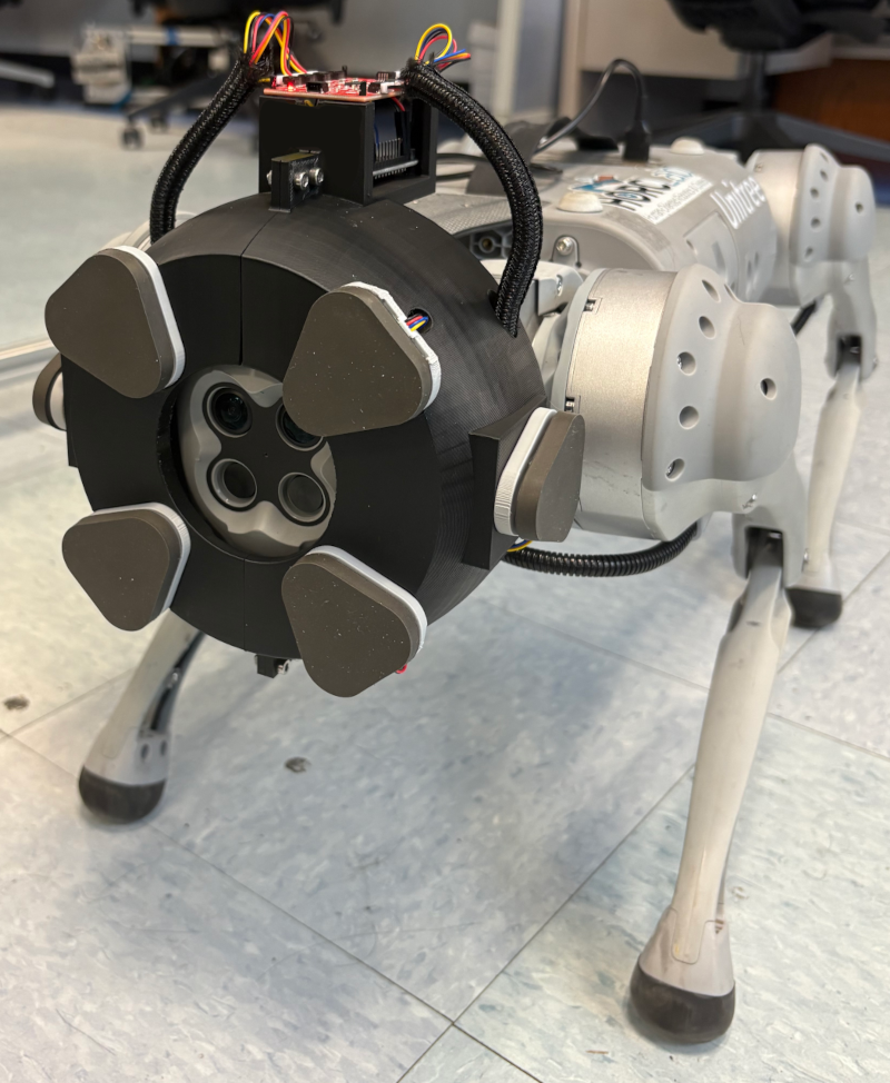 Quadruped Tactile Helmet Prototype